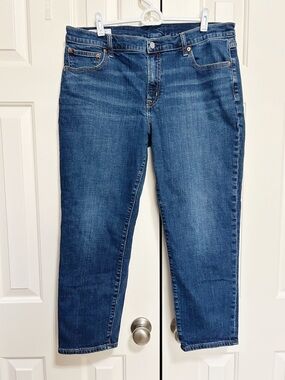 Gap Girlfriend Mid Rise Jeans 32/14R Classic Ankle